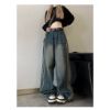 Picture of Quần jean dài cạp cao ống rộng, quần jean dài unisex phong cách Ulzzang_K51