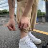 Ảnh của Quần kaki cạp cao dáng thùng bo gấu điều chỉnh cạp, quần kaki co giãn phong cách K53