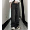 Ảnh của Quần jean dài cạp cao ống rộng, quần jean unisex phong cách Ulzzang_K54