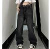 Ảnh của Quần jean dài cạp cao ống rộng, quần jean unisex phong cách Ulzzang_K54