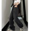 Ảnh của Quần jean dài cạp cao ống rộng, quần jean unisex phong cách Ulzzang_K54