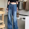 Picture of Quần jean dài ống rộng phong cách unisex, quần jean cạp cao Hip Hốp_K55