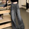 Picture of Quần jean dài ống rộng phong cách unisex, quần jean cạp cao Hip Hốp_K55