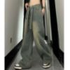 Picture of Quần jean dài ống rộng phong cách unisex, quần jean cạp cao Hip Hốp_K55