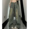 Picture of Quần jean dài ống rộng phong cách unisex, quần jean cạp cao Hip Hốp_K55