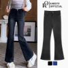 Ảnh của Quần jean dài ống loe KABICO quần jean nữ cạp cap dáng suông phong cách hai màu xanh đen K56