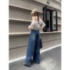 Ảnh của Quần jean nữ dài dài ống rộng, quần jean nữ KABICO lưng cao phong cách Ulzzang_K61