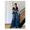 Ảnh của Quần jean nữ dài dài ống rộng, quần jean nữ KABICO lưng cao phong cách Ulzzang_K61