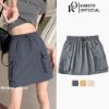 Ảnh của Chân váy kaki túi hộp KABICO nữ chân váy ngắn chữ a kèm quần trong cạp co dãn kèm dây rút chỉnh độ rộng, dáng ngắn V40