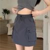 Ảnh của Chân váy kaki túi hộp KABICO nữ chân váy ngắn chữ a kèm quần trong cạp co dãn kèm dây rút chỉnh độ rộng, dáng ngắn V40