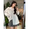 Ảnh của Áo sơ mi nữ dài tay KABICO form rộng oversize kiểu hàn basic màu trắng, xanh, vàng A9
