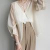 Ảnh của Áo sơ mi mỏng khoác ngoài, áo chất liệu tơ Nhật cao cấp A15
