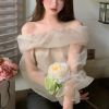 Picture of Áo Voan Trễ Vai Tiều Thư Sang Chảnh, Áo Trễ Vai Dài Tay_A7