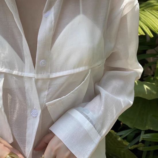 Picture of Áo sơ mi mỏng đi biển, áo sơ mi khoác ngoài dáng rộng, áo sơ mi kiểu_M1