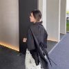 Picture of Áo sơ mi voan tay phồng KABICO sơ mi xẻ sau khoác ngoài mặc đi biển, du lịch form rộng dài tay mỏng nhẹ thời trang