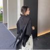 Picture of Áo sơ mi voan tay phồng KABICO sơ mi xẻ sau khoác ngoài mặc đi biển, du lịch form rộng dài tay mỏng nhẹ thời trang