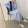 Picture of Váy sơ mi nữ dáng dài form rộng suông, đầm sơ mi nữ dài tay phong cách Hàn Quốc A22