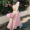 Ảnh của Chân váy dài qua gối dáng xòe, chân váy midi cạp cao tiểu thư_A32