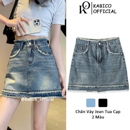 Ảnh của Chân váy jean ngắn kaki cạp cao xếp ly, chân váy ngắn kiểu dáng thanh lịch phong cách_v37