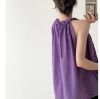 Picture of Áo cổ yếm xếp ly sexy, áo KABICO.LADIES màu tím dáng ngắn phong cách_M10