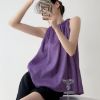 Picture of Áo cổ yếm xếp ly sexy, áo KABICO.LADIES màu tím dáng ngắn phong cách_M10