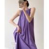 Picture of Đầm xuông sắt nacshphong cách Hàn Quốc, đầm maxi hai dây đi biển dành cho mua hè_m7