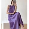 Picture of Đầm xuông sắt nacshphong cách Hàn Quốc, đầm maxi hai dây đi biển dành cho mua hè_m7
