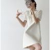 Picture of Đầm chữ A dáng ngắn, đầm tay lỡ đính nơ tiểu thư thời trang mua hè dành cho nữ_m6