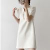 Picture of Đầm chữ A dáng ngắn, đầm tay lỡ đính nơ tiểu thư thời trang mua hè dành cho nữ_m6
