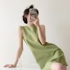 Picture of Đầm nữ dáng suông thiết kế cao cấp, đầm công sở trẻ chung không tay thanh lịch_m19