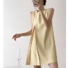 Picture of Đầm nữ dáng suông xếp ly cao cấp, đầm công sở trẻ chung không tay không cổ kiểu dáng thanh lịch_m14
