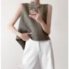 Ảnh của Áo sát nách hở lưng cao cấp, áo nữ tahnh lích dáng croptop phong cách Hàn Quốc_M12