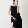 Picture of Đầm nữ midi dáng suông xếp ly cao cấp, đầm công sở trẻ chung hàng thiết kế dài qua gối_m14
