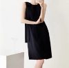 Picture of Đầm nữ midi dáng suông xếp ly cao cấp, đầm công sở trẻ chung hàng thiết kế dài qua gối_m14