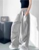 Picture of Quần gió nữ ống rộng dáng dài túi trước, quần dài cạp chun KABIO kiểu dáng thanh lịch unisex_j38