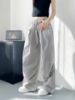 Picture of Quần gió nữ ống rộng dáng dài túi trước, quần dài cạp chun KABIO kiểu dáng thanh lịch unisex_j38