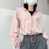 Picture of Áo gió nữ nhiều màu có mũ dài tay hai lớp, áo gió KABICO khoác ngoài dáng coptop dây rút phong cách_G16